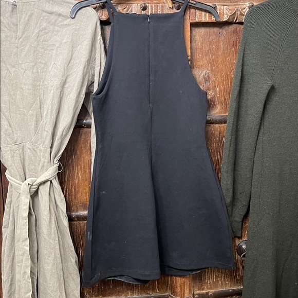 TWO Dresses | Zara Dress Bundle Linen Blend Midi Dress & Long Sleeve Maxi Med - Picture 9 of 12